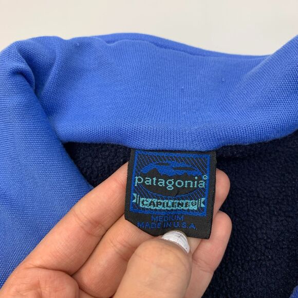 Vintage Patagonia Sweater Youth M Medium Capilene Fleece Quarter Zip Made in USA - Picture 4 of 9